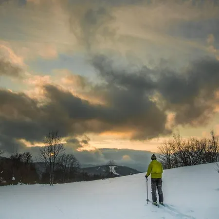 Alpesi faház Koliba Sume Pjevaju - Robinzonski Smjestaj, Struja 12 V, Voda Iz Cisterne Mrkopalj